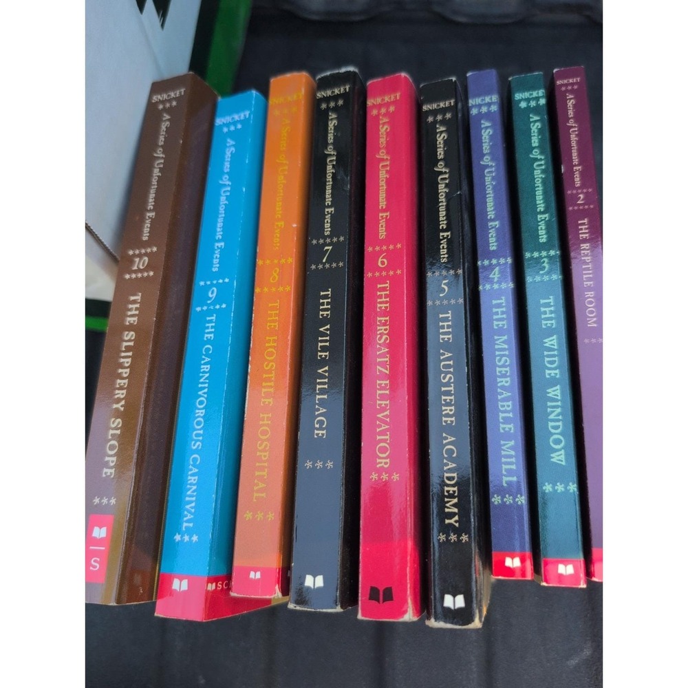 Snicket's A Series Of Unfortunate Events 2-10 Book Set Paperback Scholastic
